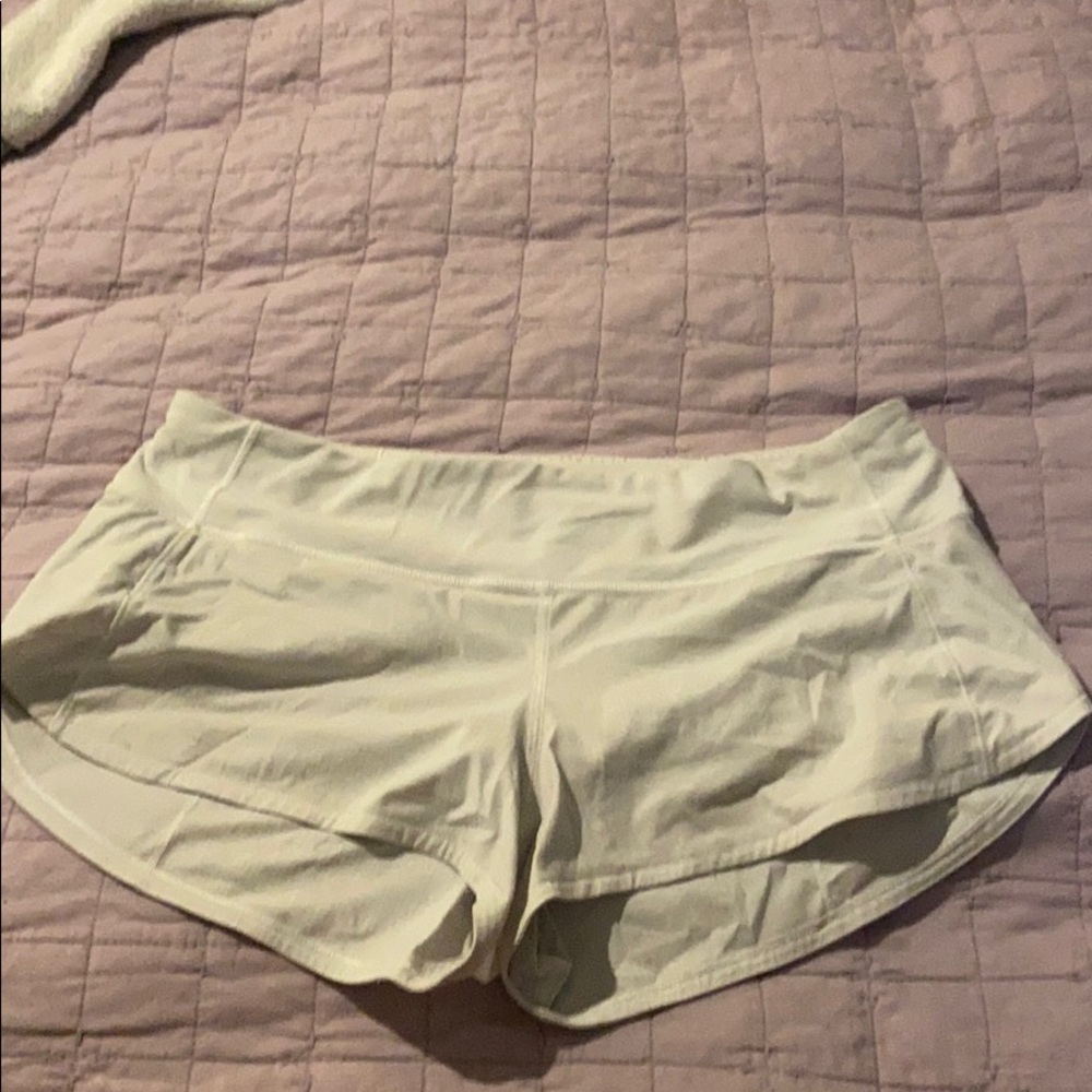 White size 8 lululemon shorts!!
